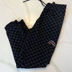 Sprayground Black Checkered Kids Joggers